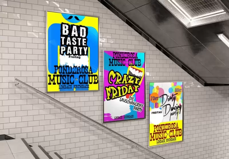 Music Club Poster Plakate