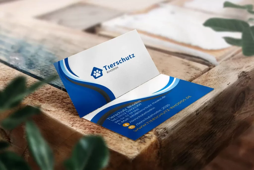 Business Cards Visitenkarten Tierheim