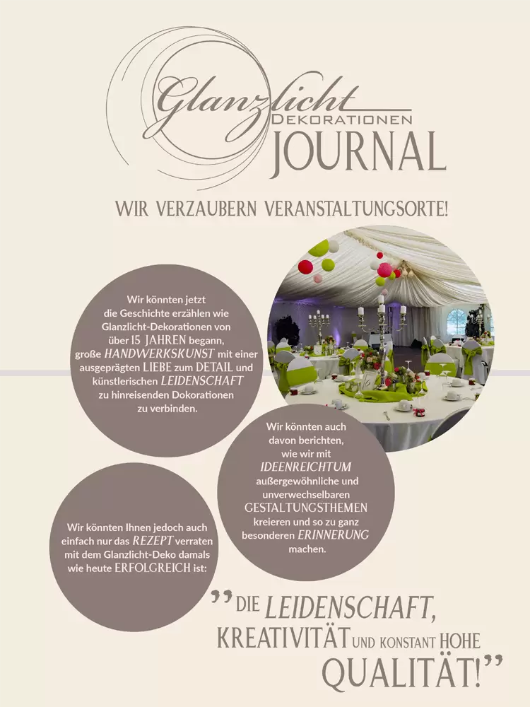 Journal Qualität Flyer Glanzlicht