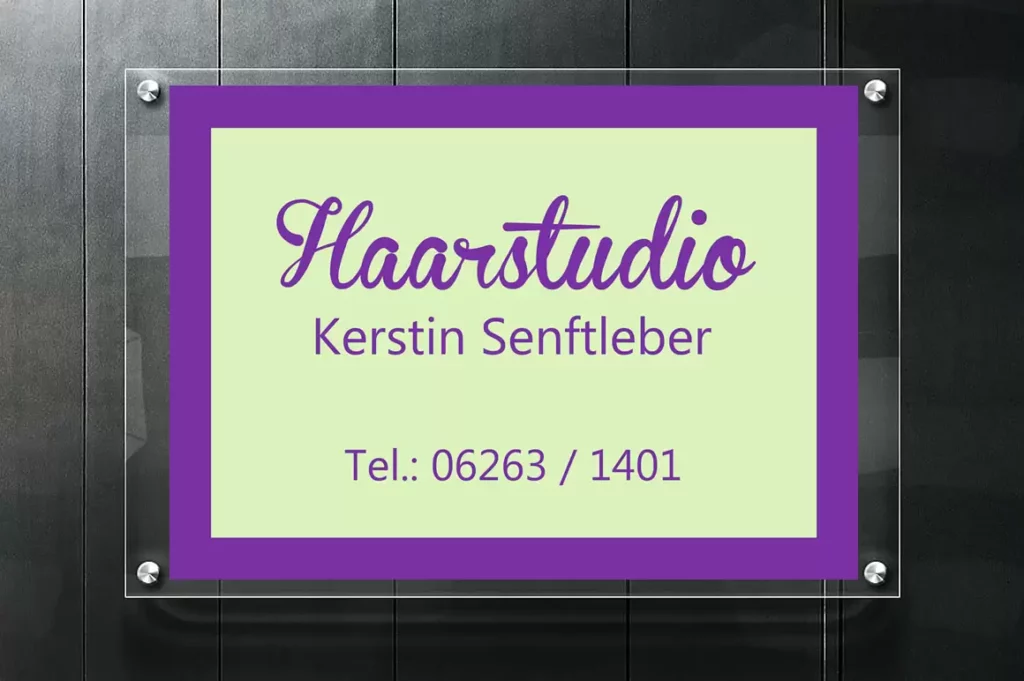 Firmenschild Türschild Haarstudio
